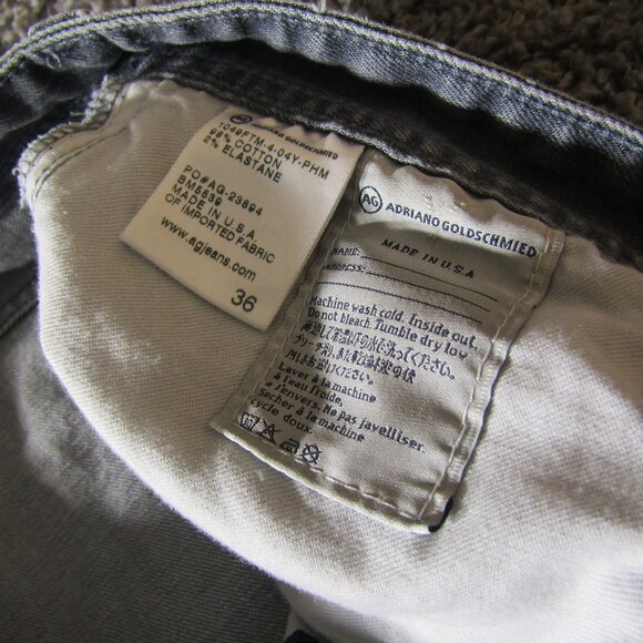Adriano Goldschmied Jeans Mens Size 36 AG The‎ Protege Made In USA Straight Leg - Picture 8 of 10
